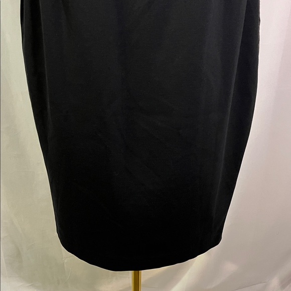 NWT Lane Bryant Black & Metallic Gold Jacquard Floral Ponte Knit Faux Wrap Skirt - Picture 12 of 14